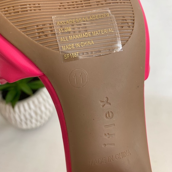 NWOT Anne Klein Ladessa Hot Pink iflex Slide Sandals Woman’s 11 - Picture 10 of 12